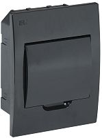 KREPTA 3 Корпус пластиковый ЩРВ-П-6 IP41 черная дверь черный | код MKP13-V-06-41-K02 | IEK